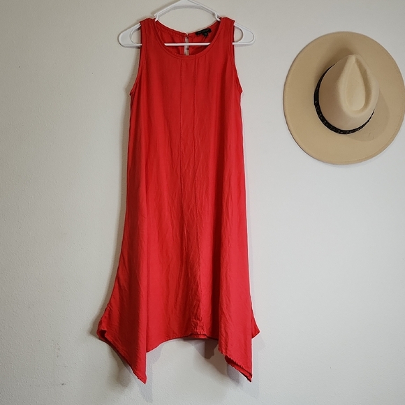 For Cynthia Vibrant Red Asymmetrical Dress - Picture 1 of 6